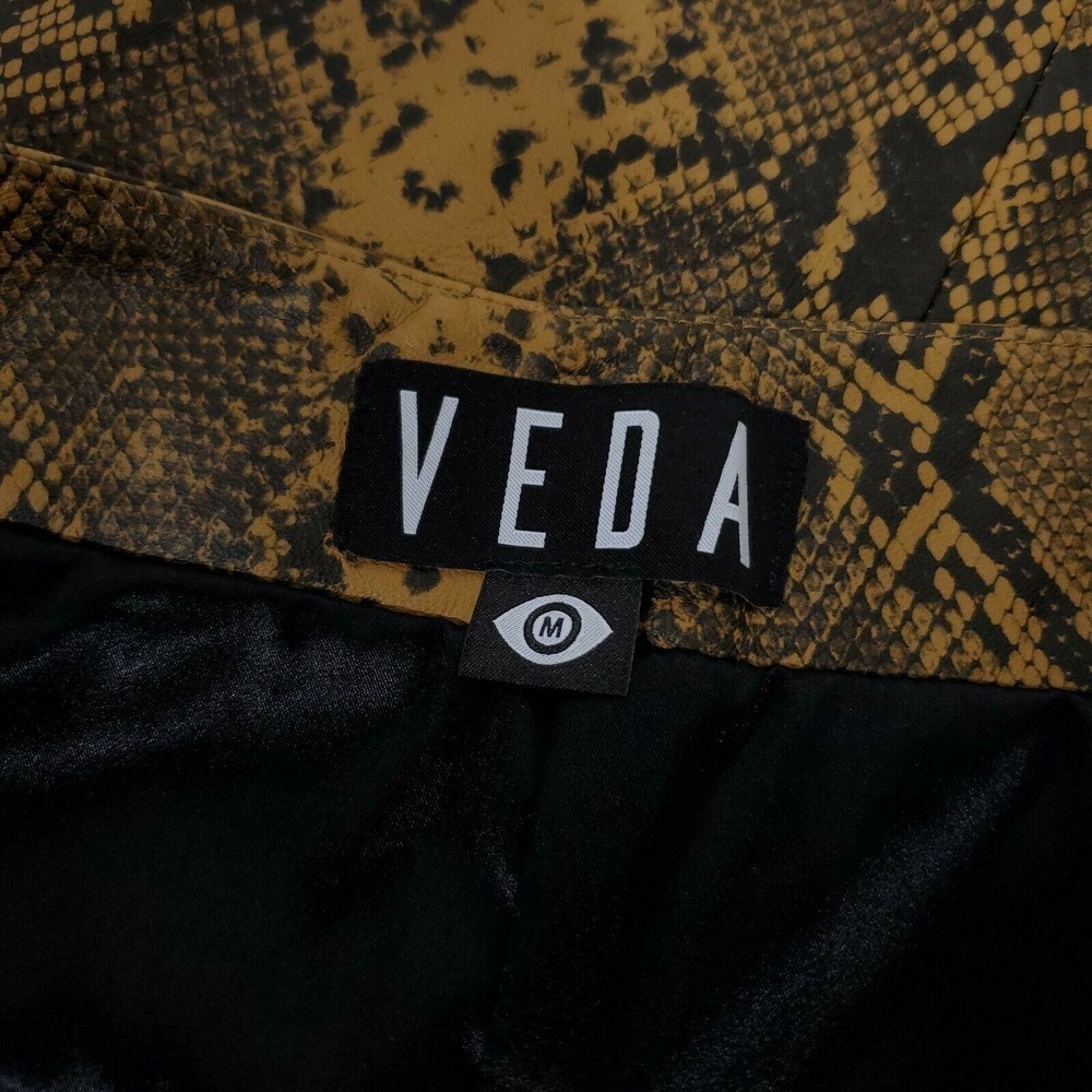 Veda Leather Skirt Medium Python Snake Animal Pri… - image 7
